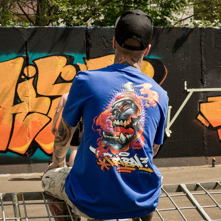 Tribal x Humone_SF Can T-Shirt royal blue